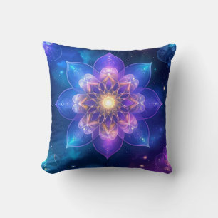 Cosmic Glow Lotus-Sierkussen Kussen