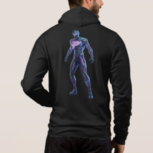 Cosmic Glow Zip-Up Minimalistische voorste vetge Hoodie