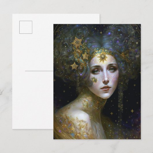 Cosmic Goddess Fantasy Art Briefkaart (Voorkant / Achterkant)