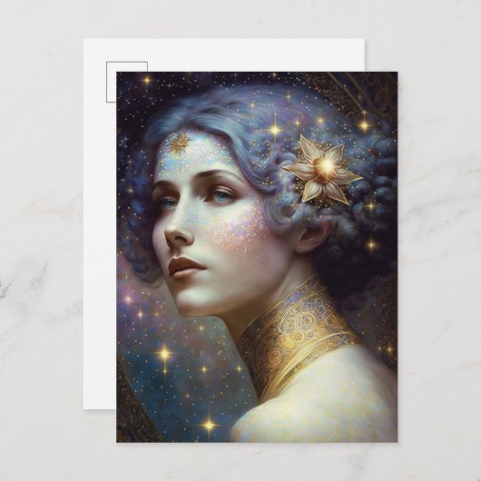 Cosmic Goddess Fantasy Art Briefkaart (Voorkant / Achterkant)