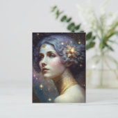 Cosmic Goddess Fantasy Art Briefkaart (Staand voorkant)