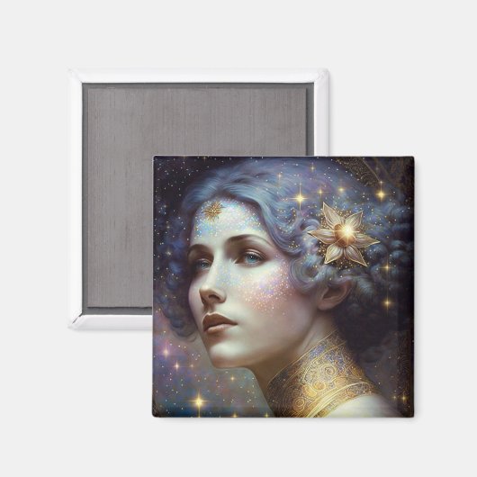 Cosmic Goddess Fantasy Art Magnet (Voorkant / Achterkant)
