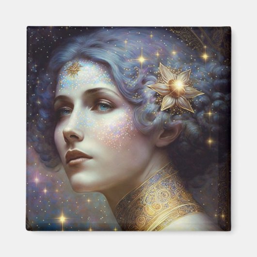 Cosmic Goddess Fantasy Art Magnet (Voorkant)