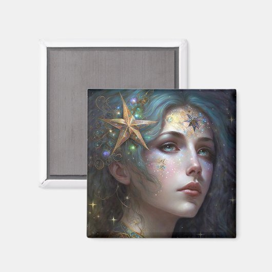 Cosmic Goddess Fantasy Art Magnet (Voorkant / Achterkant)