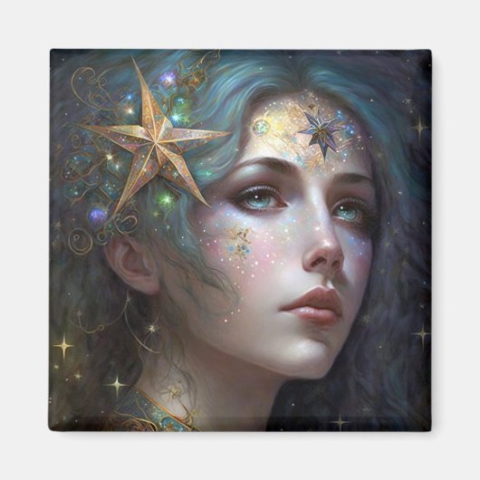 Cosmic Goddess Fantasy Art Magnet (Voorkant)