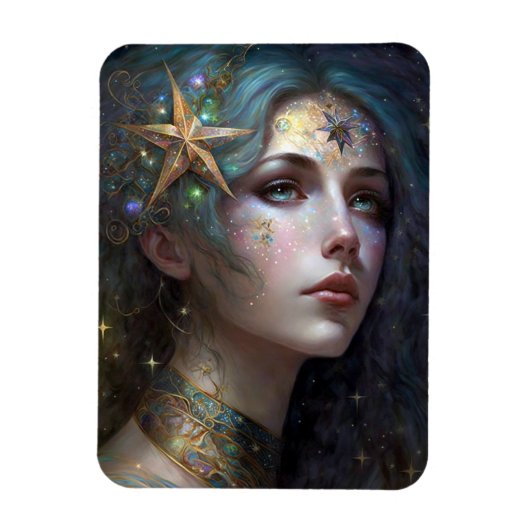 Cosmic Goddess Fantasy Art Magnet Magneet (Verticaal)