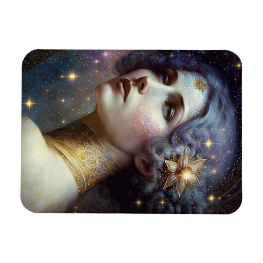 Cosmic Goddess Fantasy Art Magnet Magneet (Horizontaal)