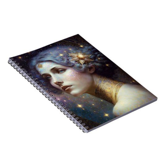 Cosmic Goddess Fantasy Art Notitieboek (Rechterzijde)