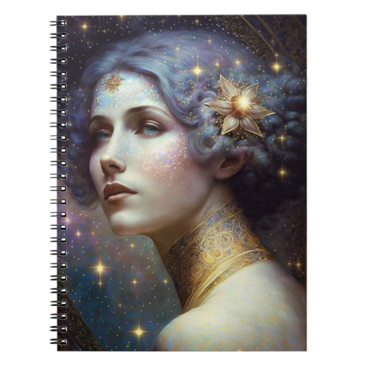 Cosmic Goddess Fantasy Art Notitieboek (Voorkant)