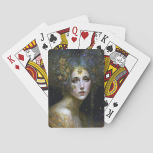 Cosmic Goddess Fantasy Art Pokerkaarten