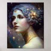 Cosmic Goddess Fantasy Art Poster (Voorkant)