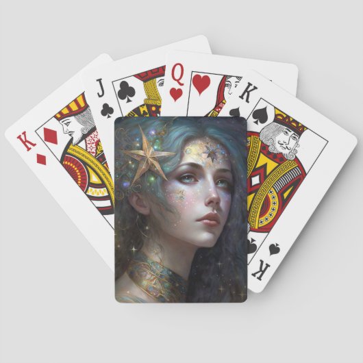 Cosmic Goddess Fantasy Art-speelkaarten Pokerkaarten (Achterkant)