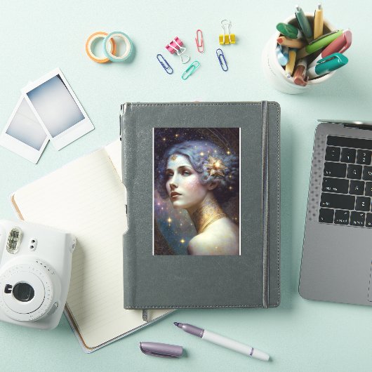 Cosmic Goddess Fantasy Art Sticker (iPad Cover)