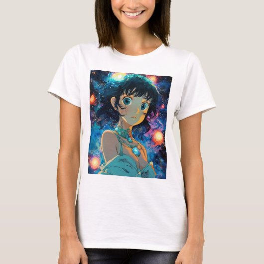 Cosmic Goddess: Studio Ghibli-geïnspireerde maxima T-shirt (Voorkant)