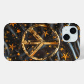 Cosmic Gold Peace Symbool Telefoonhoes Case-Mate iPhone Case (Achterkant (horizontaal))
