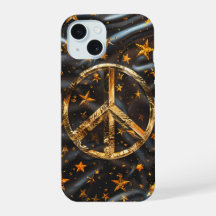 Cosmic Gold Peace Symbool Telefoonhoes