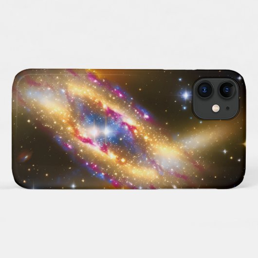 Cosmic Gold Pink Blue springende sterren galactisc Case-Mate iPhone Case (Achterkant (horizontaal))