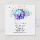 *~* Cosmic Gold Stars Crystal Gemstone Universe Vierkante Visitekaartje (Achterkant)