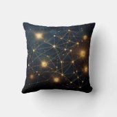 Cosmic Golden Star Network Kussen (Achterkant)
