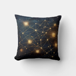 Cosmic Golden Star Network Kussen