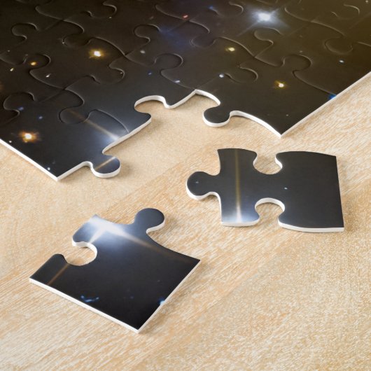 Cosmic goudroze ster barst ruimte-galaxskyscape ui legpuzzel (Zijkant)