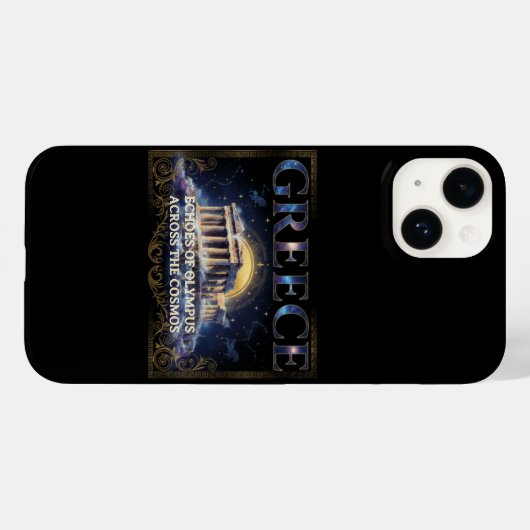 Cosmic Greece Ancient Temple Celestial Art Case-Mate iPhone Case (Achterkant (horizontaal))