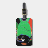 Cosmic Green Fish PATROL Bagagelabel (Voorkant verticaal)