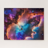 Cosmic green roze en paarse magische oneindigheid  legpuzzel (Horizontaal)