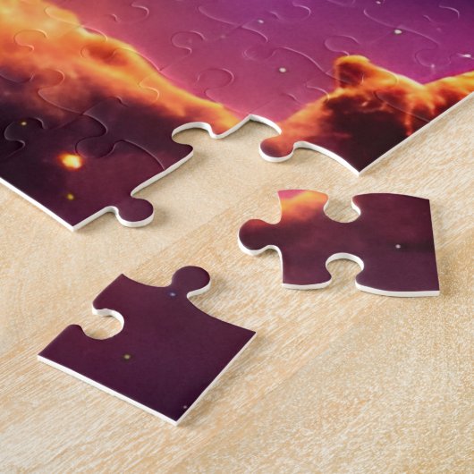 Cosmic green roze en paarse magische oneindigheid  legpuzzel (Zijkant)