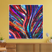 Cosmic Groove opgerekt canvasprint Canvas Afdruk (Insitu (Woonkamer))