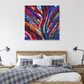 Cosmic Groove opgerekt canvasprint Canvas Afdruk (Insitu (Slaapkamer))
