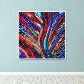 Cosmic Groove opgerekt canvasprint Canvas Afdruk (Insitu (Houten vloer))