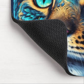 Cosmic Guardian Cat – Neon Galaxy Mandala Muismat (Hoek)