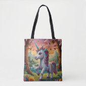 Cosmic Guardian Unicorn Tote Bag (Voorkant)