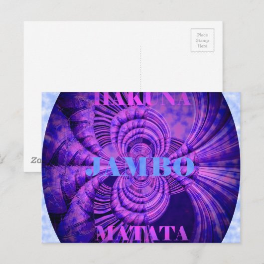 Cosmic Hakuna Art Print Briefkaart (Voorkant / Achterkant)