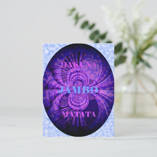 Cosmic Hakuna Art Print Briefkaart (Staand voorkant)