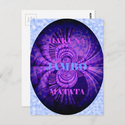 Cosmic Hakuna Art Print Briefkaart (Voorkant / Achterkant)