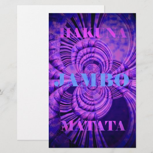 Cosmic Hakuna Art Print Briefpapier (Voorkant / Achterkant)