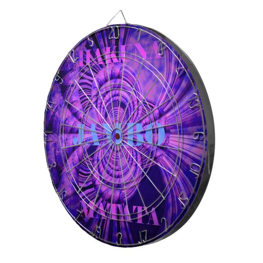 Cosmic Hakuna Art Print Dartbord (Voorkant Rechts)