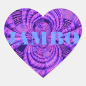 Cosmic Hakuna Art Print Hart Sticker (Voorkant)