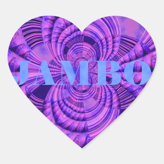 Cosmic Hakuna Art Print Hart Sticker (Voorkant)