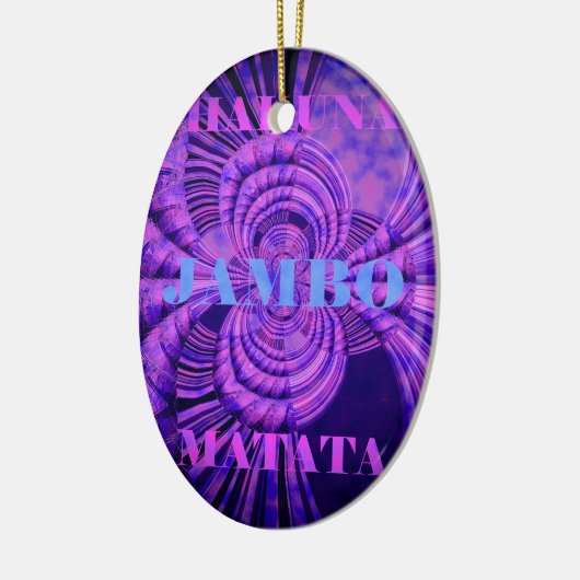 Cosmic Hakuna Art Print Keramisch Ornament (Links)