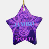 Cosmic Hakuna Art Print Keramisch Ornament (Links)