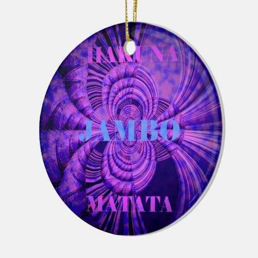 Cosmic Hakuna Art Print Keramisch Ornament (Links)