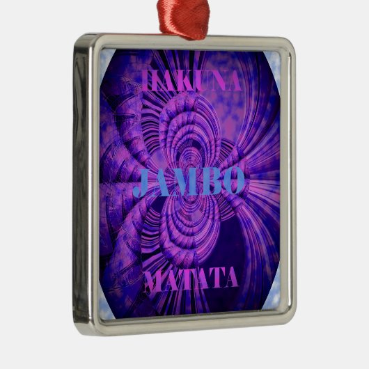 Cosmic Hakuna Art Print Metalen Ornament (Rechts)