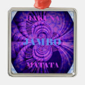 Cosmic Hakuna Art Print Metalen Ornament (Voorkant)