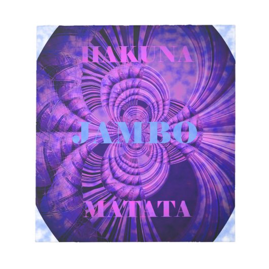 Cosmic Hakuna Art Print Notitieblok (Voorkant)