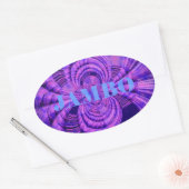 Cosmic Hakuna Art Print Ovale Sticker (Envelop)