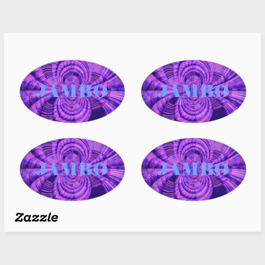 Cosmic Hakuna Art Print Ovale Sticker (Vel)