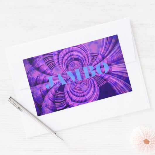 Cosmic Hakuna Art Print Rechthoekige Sticker (Envelop)